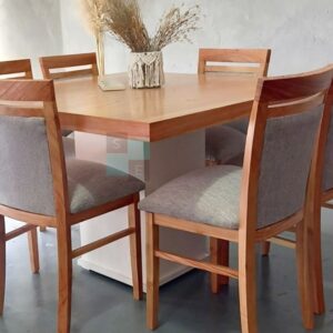 Mesa Paraiso 120 x 120 y 6 sillas paraiso