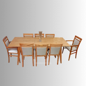 Mesa nordica extensible de 1.60 a 2 mts. + 4 sillas y 2 Sillones